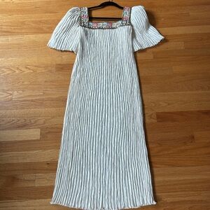 Vintage Mary McFadden Couture Pleated Beaded Dress (6)